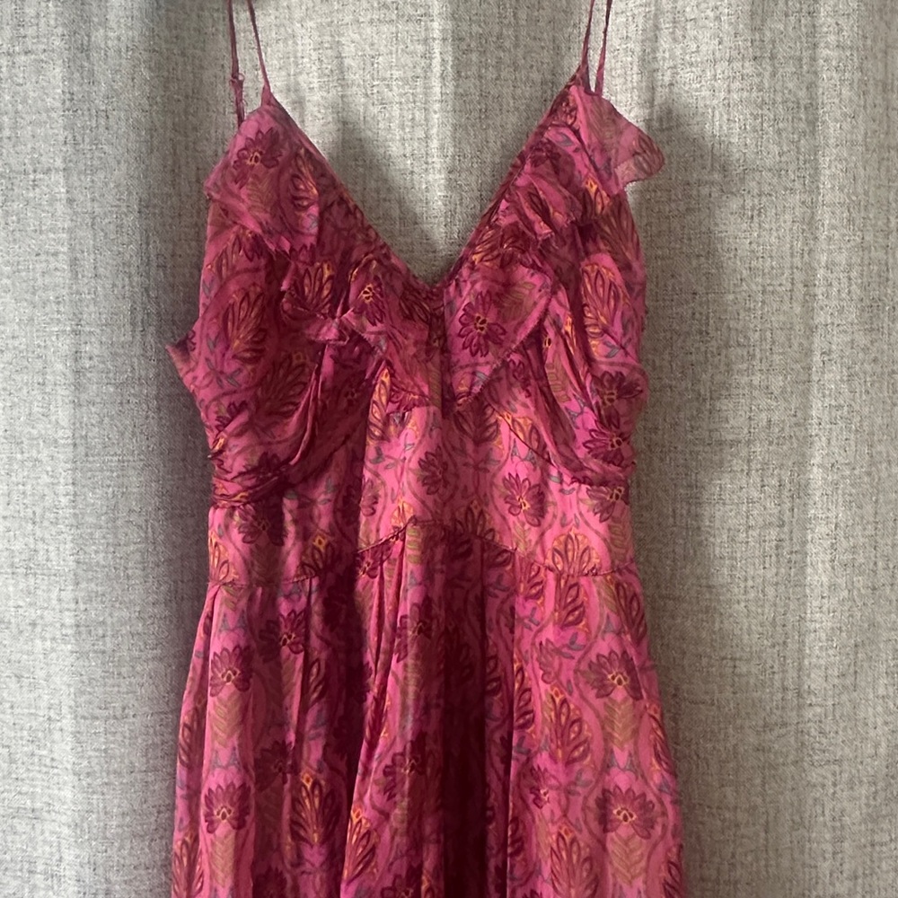 Aryn K Pink and Purple Maxi Dress